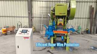 Prikkeldraadmachine met 5 stroken scheermes